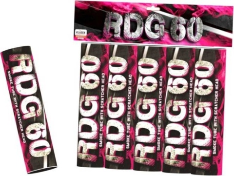 Świeca dymna na draskę różowa RDG60R(SH) T1