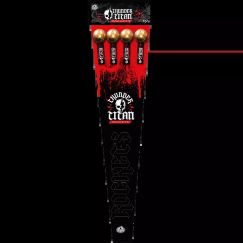 Mocne Rakiety Thunder Titan 65 mm 4 sztuk uwaga bardzo głośne